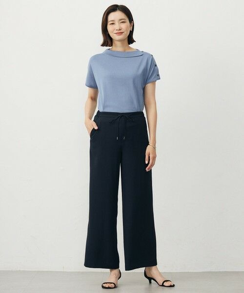 L size ONWARD(大きいサイズ) / エルサイズオンワード その他パンツ | 【洗える・吸水速乾・接触冷感・セットアップ対応】Light ジョーゼット ワイド パンツ | 詳細24