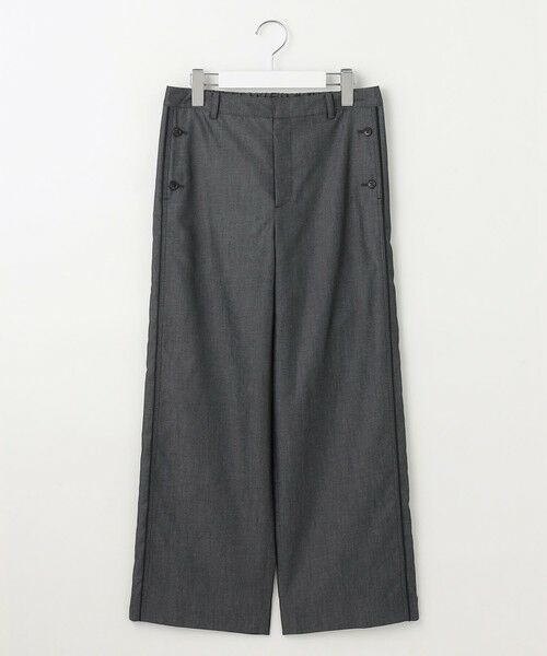 L size ONWARD(大きいサイズ) / エルサイズオンワード その他パンツ | 【洗える・防シワ・速乾】ツイルシャンブレー ワイド パンツ | 詳細6