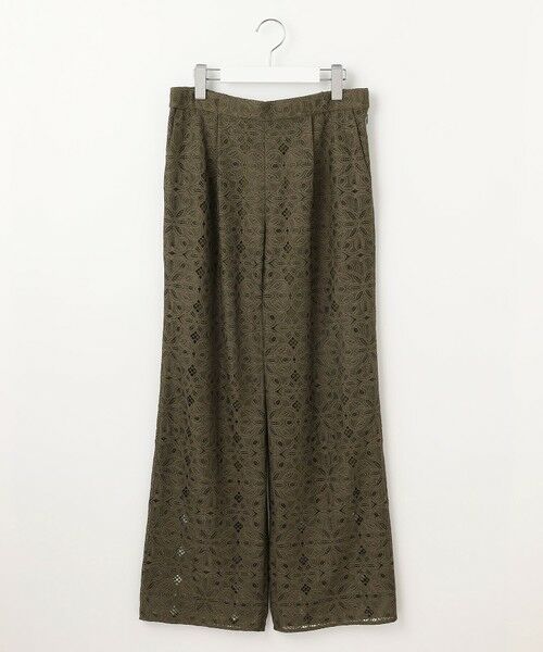 L size ONWARD(大きいサイズ) / エルサイズオンワード その他パンツ | フラワータイルレース パンツ | 詳細11