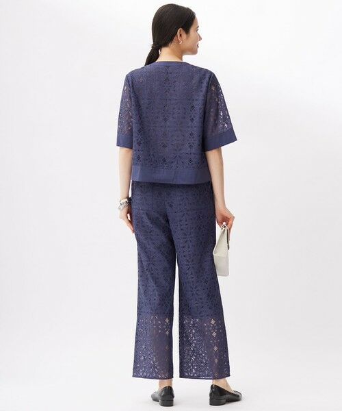 L size ONWARD(大きいサイズ) / エルサイズオンワード その他パンツ | 【カタログ掲載・洗える】フラワータイルレース パンツ | 詳細20