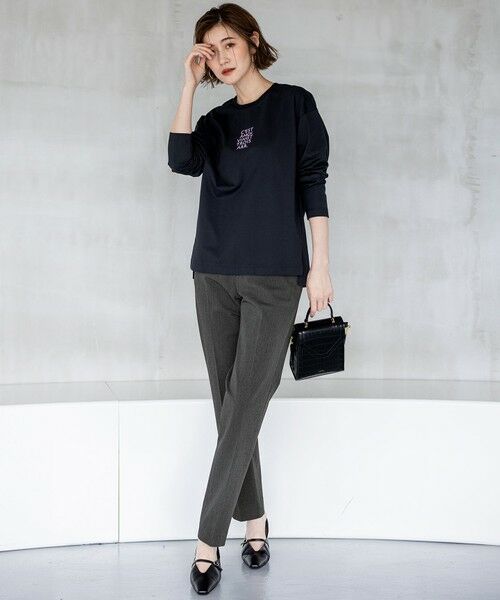 L size ONWARD(大きいサイズ) / エルサイズオンワード その他パンツ | 【撥水加工/洗える】ドライ2WAYストレッチ テーパード パンツ | 詳細2