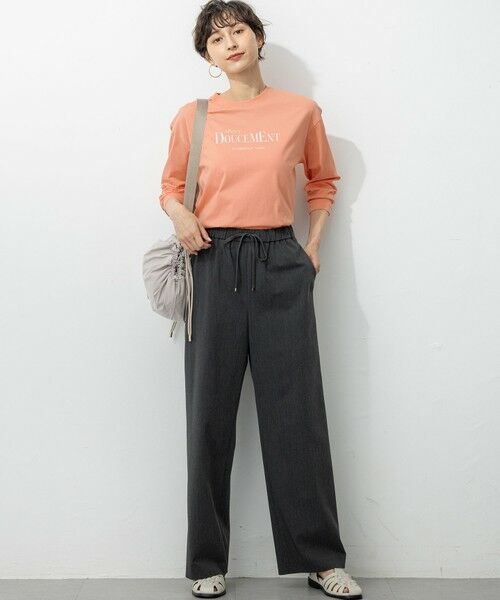 L size ONWARD(大きいサイズ) / エルサイズオンワード その他パンツ | 【撥水加工/洗える】ドライ2WAYストレッチ ドロスト ワイド パンツ | 詳細5