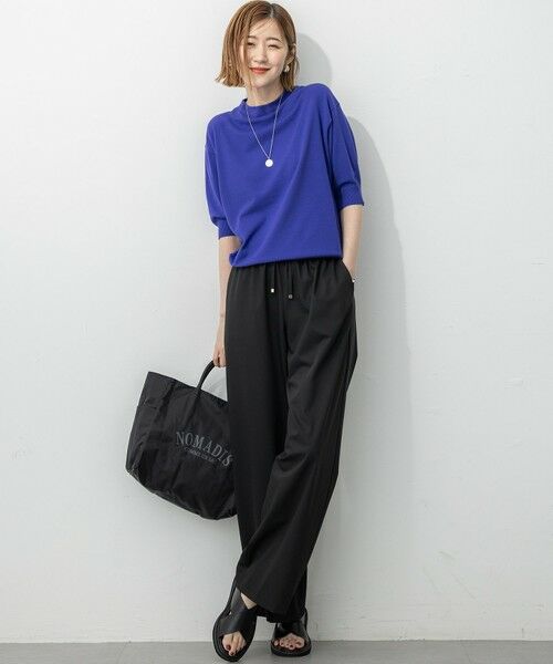 L size ONWARD(大きいサイズ) / エルサイズオンワード その他パンツ | 【撥水加工/洗える】ドライ2WAYストレッチ ドロスト ワイド パンツ | 詳細18