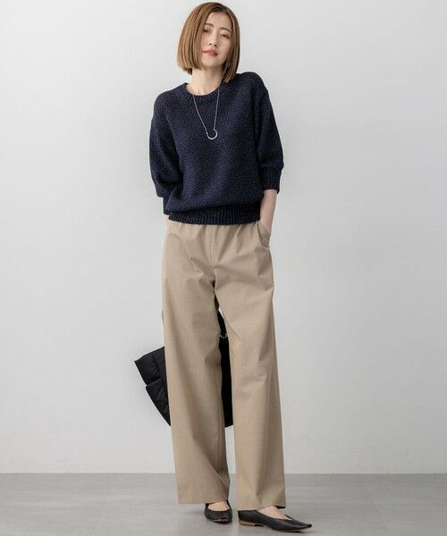 L size ONWARD(大きいサイズ) / エルサイズオンワード その他パンツ | 【撥水加工/洗える】ドライ2WAYストレッチ ドロスト ワイド パンツ | 詳細21