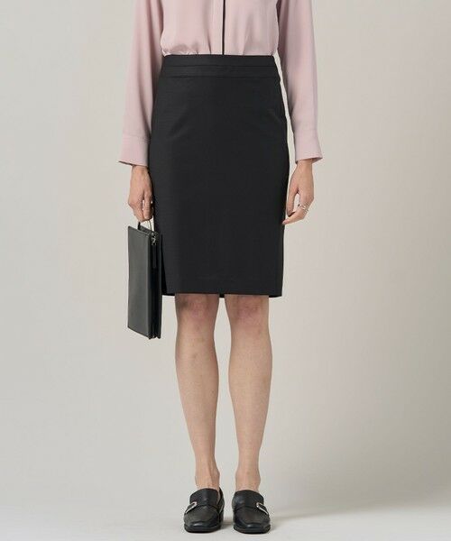 L size ONWARD(大きいサイズ)/エルサイズオンワード 【新色追加・セットアップ対応】 Bahariye タイトスカート ブラック系 48