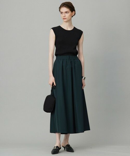 L size ONWARD(大きいサイズ) / エルサイズオンワード ミニ・ひざ丈スカート | 【UVケア・速乾・洗える】シルクエステルタフタ フレアスカート | 詳細1