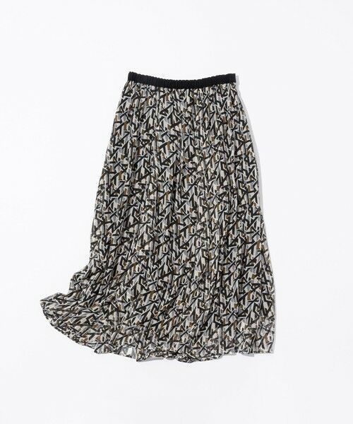L size ONWARD(大きいサイズ) / エルサイズオンワード ミニ・ひざ丈スカート | 【洗える】Ratti アブストラクトプリント スカート | 詳細8