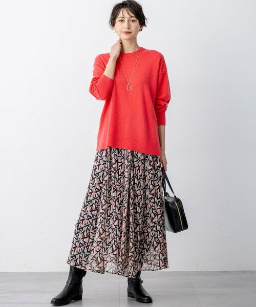 L size ONWARD(大きいサイズ) / エルサイズオンワード ミニ・ひざ丈スカート | 【洗える】Ratti アブストラクトプリント スカート | 詳細19