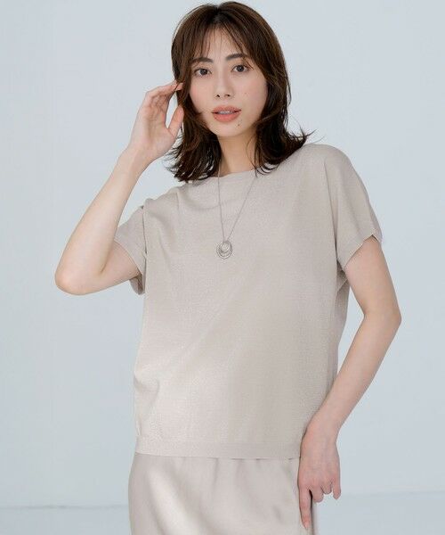 L size ONWARD(大きいサイズ) / エルサイズオンワード ミニ・ひざ丈スカート | 【洗える】テクスチャーサテン ナロー スカート | 詳細18