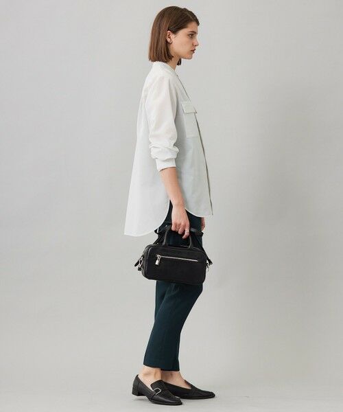 L size ONWARD(大きいサイズ) / エルサイズオンワード シャツ・ブラウス | 【洗える】シアーボイル バンドカラーシャツ | 詳細2