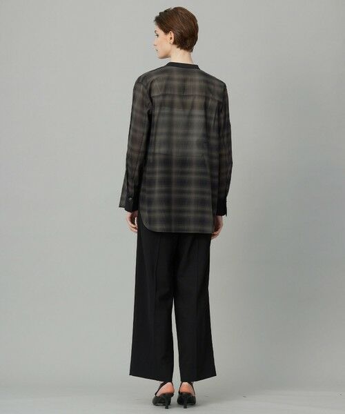 L size ONWARD(大きいサイズ) / エルサイズオンワード シャツ・ブラウス | 【洗える】シアーボイル バンドカラーシャツ | 詳細20