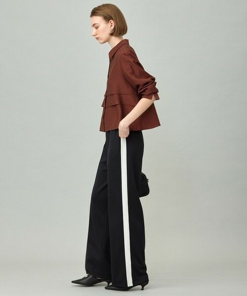 L size ONWARD(大きいサイズ) / エルサイズオンワード シャツ・ブラウス | 【洗える】 ワッシャーツイル クロップドブラウス | 詳細4