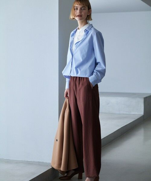 L size ONWARD(大きいサイズ) / エルサイズオンワード シャツ・ブラウス | 【洗える】レイヤードシャーティング | 詳細1