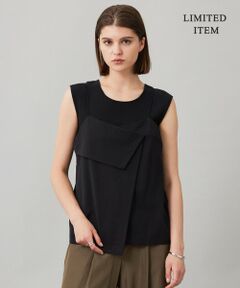 L size ONWARD(大きいサイズ) / エルサイズオンワード シャツ・ブラウス | 【WEB限定・UVカット・洗える】ウール2WAYストレッチ キャミソールブラウス