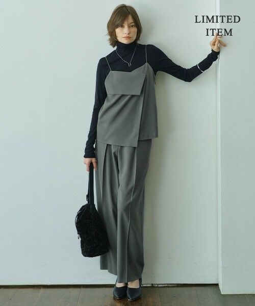 L size ONWARD(大きいサイズ) / エルサイズオンワード シャツ・ブラウス | 【WEB限定・UVカット・洗える】ウール2WAYストレッチ キャミソールブラウス | 詳細2