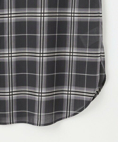 L size ONWARD(大きいサイズ) / エルサイズオンワード シャツ・ブラウス | 【WEB限定カラーあり・洗える】SOFT SHEER チェック ロング シャツ | 詳細7