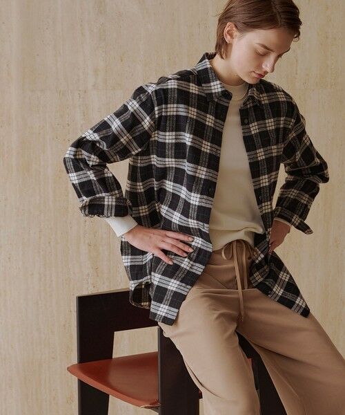 L size ONWARD(大きいサイズ) / エルサイズオンワード シャツ・ブラウス | コットン起毛タータンチェック シャツ ブラウス | 詳細6