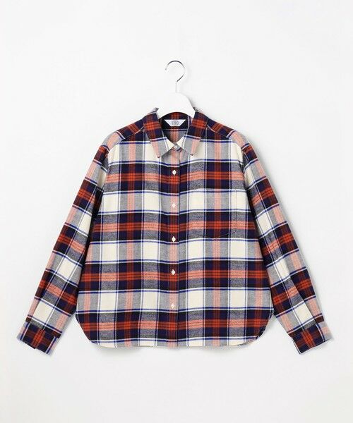 L size ONWARD(大きいサイズ) / エルサイズオンワード シャツ・ブラウス | コットン起毛タータンチェック ショート丈 シャツ ブラウス | 詳細3