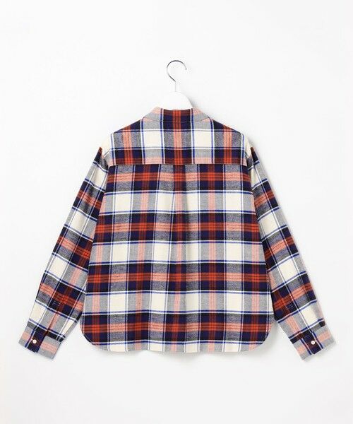 L size ONWARD(大きいサイズ) / エルサイズオンワード シャツ・ブラウス | コットン起毛タータンチェック ショート丈 シャツ ブラウス | 詳細4