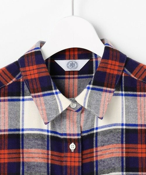 L size ONWARD(大きいサイズ) / エルサイズオンワード シャツ・ブラウス | コットン起毛タータンチェック ショート丈 シャツ ブラウス | 詳細5