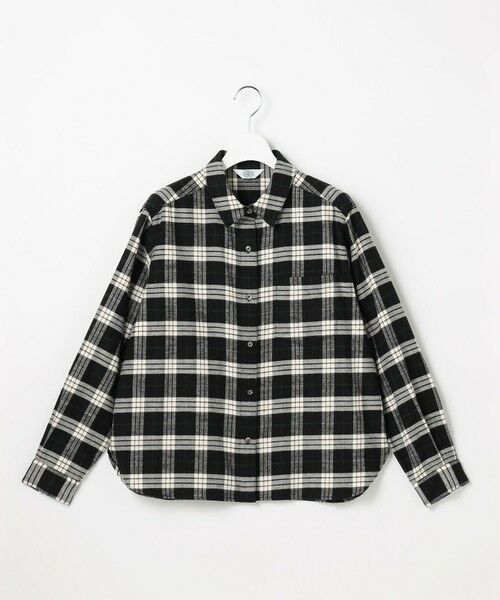 L size ONWARD(大きいサイズ) / エルサイズオンワード シャツ・ブラウス | コットン起毛タータンチェック ショート丈 シャツ ブラウス | 詳細14
