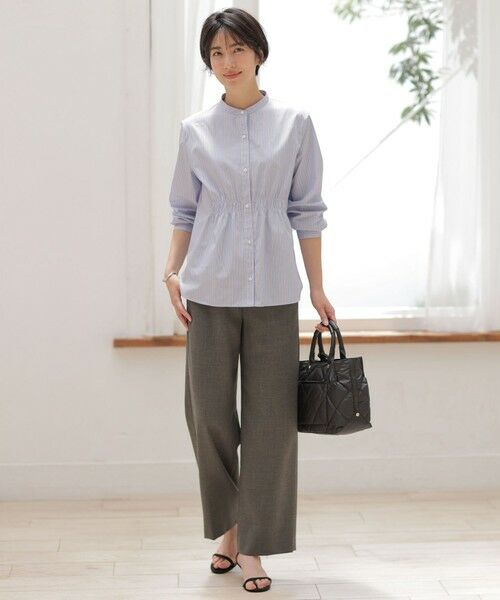 L size ONWARD(大きいサイズ) / エルサイズオンワード シャツ・ブラウス | 【WEB限定】ストライプ シャーリング ブラウス | 詳細11