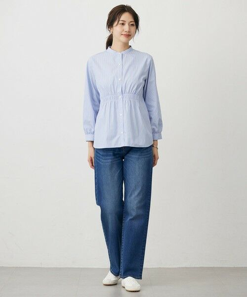 L size ONWARD(大きいサイズ) / エルサイズオンワード シャツ・ブラウス | 【WEB限定】ストライプ シャーリング ブラウス | 詳細12