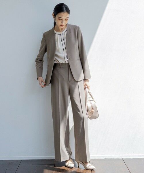 L size ONWARD(大きいサイズ) / エルサイズオンワード シャツ・ブラウス | 【洗える】フロントタックバイカラー ブラウス | 詳細2