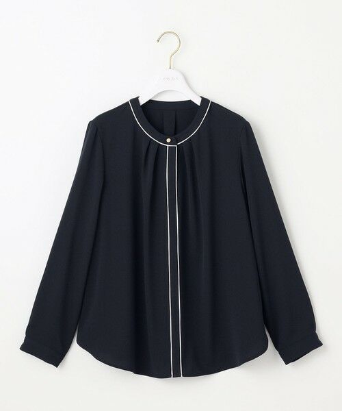 L size ONWARD(大きいサイズ) / エルサイズオンワード シャツ・ブラウス | 【洗える】フロントタックバイカラー ブラウス | 詳細12