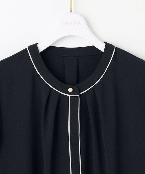 L size ONWARD(大きいサイズ) / エルサイズオンワード シャツ・ブラウス | 【洗える】フロントタックバイカラー ブラウス | 詳細14