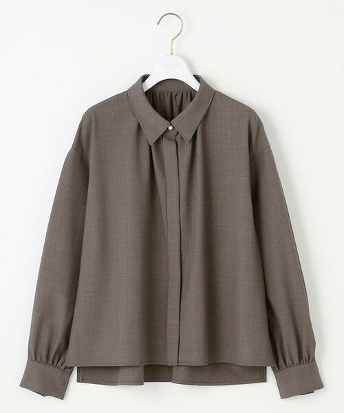 L size ONWARD(大きいサイズ) / エルサイズオンワード シャツ・ブラウス | 【UVカット・アンチピリング・洗える】ウーステッドエステル シャツ | 詳細9