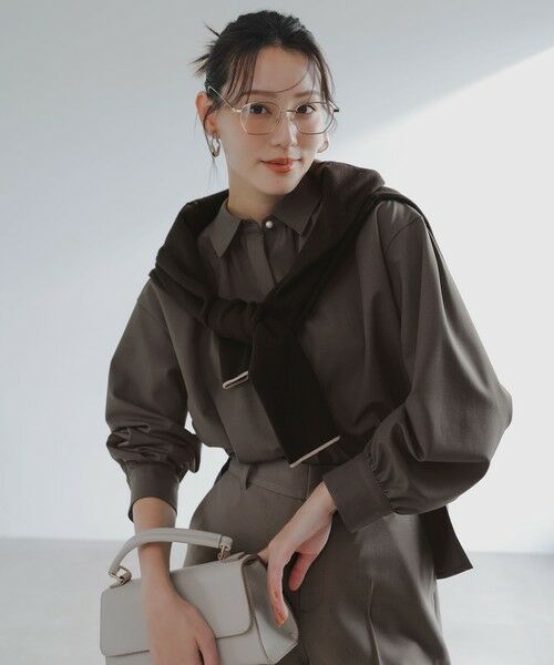 L size ONWARD(大きいサイズ) / エルサイズオンワード シャツ・ブラウス | 【UVカット・アンチピリング・洗える】ウーステッドエステル シャツ | 詳細8