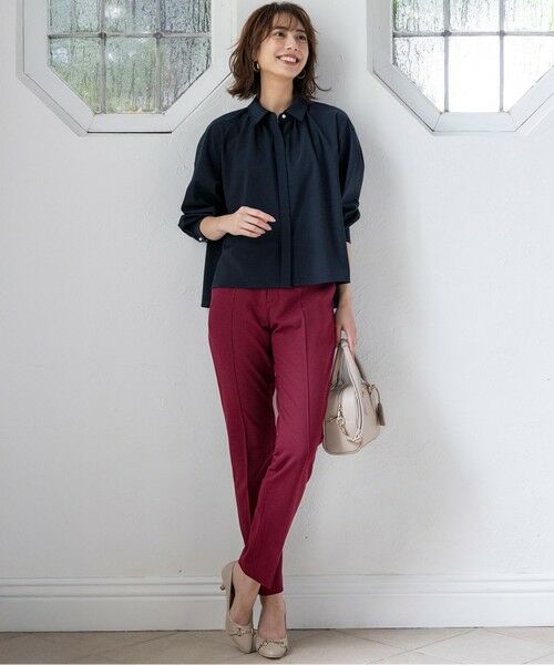 L size ONWARD(大きいサイズ) / エルサイズオンワード シャツ・ブラウス | 【UVカット・アンチピリング・洗える】ウーステッドエステル シャツ | 詳細12