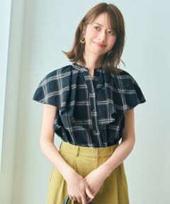 L size ONWARD(大きいサイズ) / エルサイズオンワード シャツ・ブラウス | 【洗える】サッカーチェック ブラウス