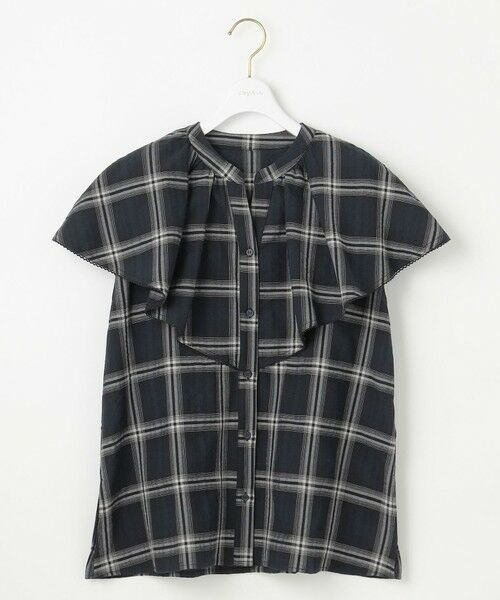 L size ONWARD(大きいサイズ) / エルサイズオンワード シャツ・ブラウス | 【洗える】サッカーチェック ブラウス | 詳細5