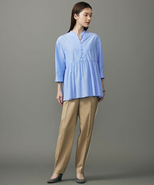 L size ONWARD(大きいサイズ) / エルサイズオンワード シャツ・ブラウス | シアーソフトシャンブレーペプラム ブラウス | 詳細6