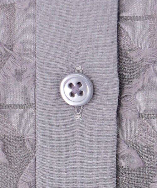 L size ONWARD(大きいサイズ) / エルサイズオンワード シャツ・ブラウス | 【17号サイズまで展開】シアージオメトリックジャカードクロップド丈 ブラウス | 詳細8