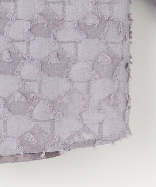 L size ONWARD(大きいサイズ) / エルサイズオンワード シャツ・ブラウス | 【17号サイズまで展開】シアージオメトリックジャカードクロップド丈 ブラウス | 詳細9