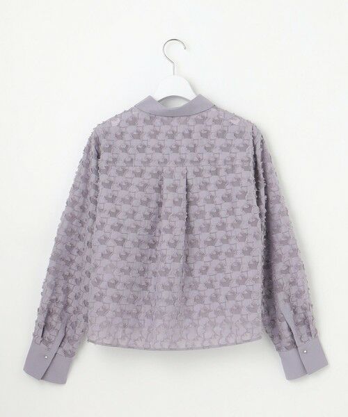 L size ONWARD(大きいサイズ) / エルサイズオンワード シャツ・ブラウス | 【17号サイズまで展開】シアージオメトリックジャカードクロップド丈 ブラウス | 詳細11