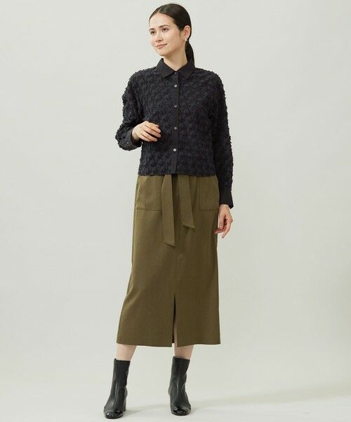 L size ONWARD(大きいサイズ) / エルサイズオンワード シャツ・ブラウス | 【17号サイズまで展開】シアージオメトリックジャカードクロップド丈 ブラウス | 詳細14