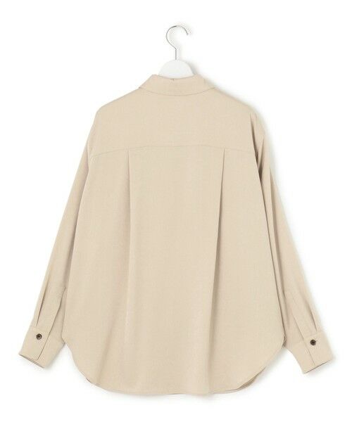 L size ONWARD(大きいサイズ) / エルサイズオンワード シャツ・ブラウス | 【見上愛さん着用/Oggi10月号掲載/洗える】スエーディーサテン シャツ | 詳細4