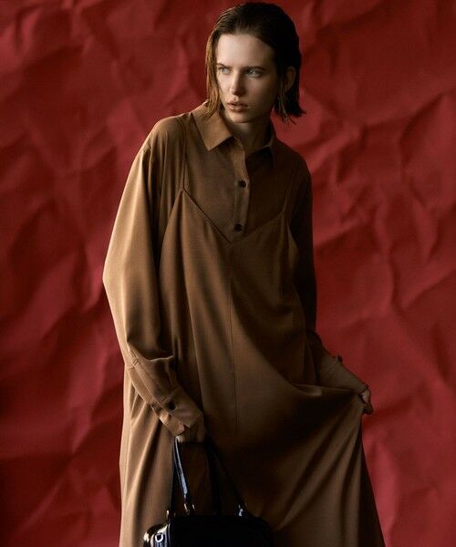 L size ONWARD(大きいサイズ) / エルサイズオンワード シャツ・ブラウス | 【見上愛さん着用/Oggi10月号掲載/洗える】スエーディーサテン シャツ | 詳細10