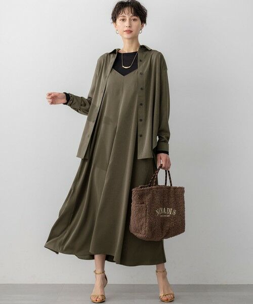 L size ONWARD(大きいサイズ) / エルサイズオンワード シャツ・ブラウス | 【見上愛さん着用/Oggi10月号掲載/洗える】スエーディーサテン シャツ | 詳細30