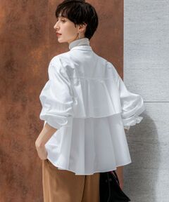 L size ONWARD(大きいサイズ) / エルサイズオンワード シャツ・ブラウス | 【洗える】CANCLINI ティアードフリル ブラウス