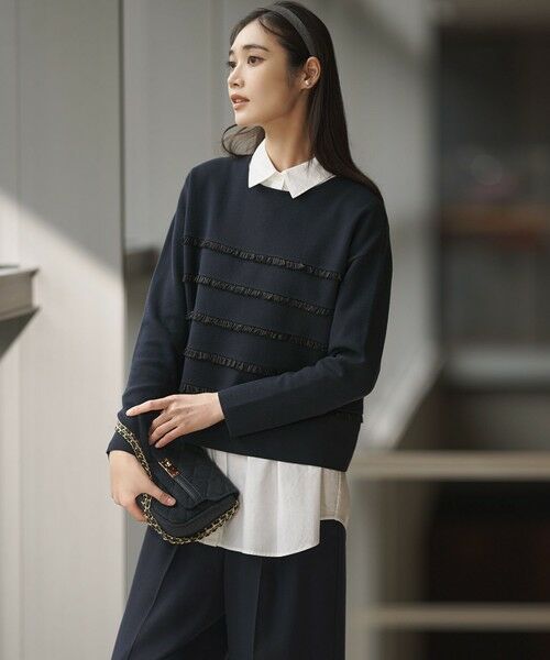 L size ONWARD(大きいサイズ) / エルサイズオンワード シャツ・ブラウス | 【見上愛さん着用/洗える】CANCLINI ハーフスリーブ シャツ | 詳細1