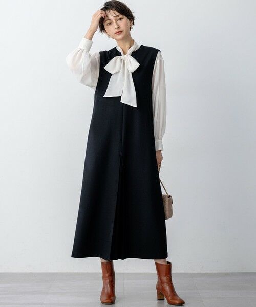 L size ONWARD(大きいサイズ) / エルサイズオンワード シャツ・ブラウス | 【見上愛さん着用/洗える】シアービエラ ボウタイ ブラウス | 詳細8