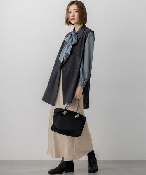 L size ONWARD(大きいサイズ) / エルサイズオンワード シャツ・ブラウス | 【見上愛さん着用/洗える】シアービエラ ボウタイ ブラウス | 詳細20