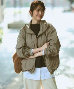 L size ONWARD(大きいサイズ) / エルサイズオンワード ブルゾン | 【撥水加工】ソフトメモリータフタ スタンドネック ブルゾン