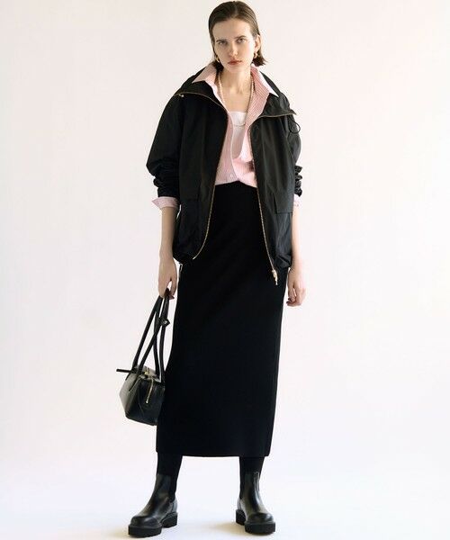 L size ONWARD(大きいサイズ) / エルサイズオンワード ブルゾン | 【撥水加工】ソフトメモリータフタ スタンドネック ブルゾン | 詳細1