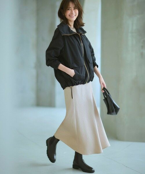 L size ONWARD(大きいサイズ) / エルサイズオンワード ブルゾン | 【撥水加工】ソフトメモリータフタ スタンドネック ブルゾン | 詳細3